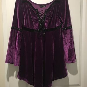 Velvet tunic top